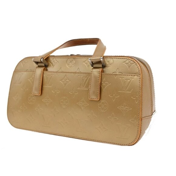 LOUIS VUITTON Shelton MM Hand Bag Monogram Mat Leather Gold M55177 34TA037 - Picture 1 of 16
